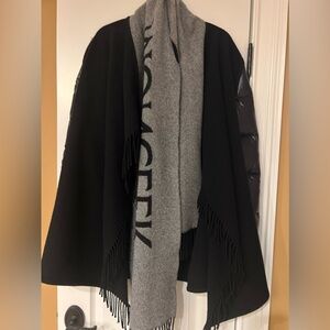 Women’s Moncler Sweater Puff Sleeve Jacket Scarf Wrap